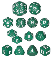 DCC Dungeon Crawl Classics Dice Set - Opaque Green 14pc